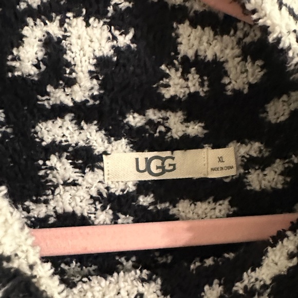 UGG Cream and Black Animal Print Turtleneck Sweater - Picture 2 of 9